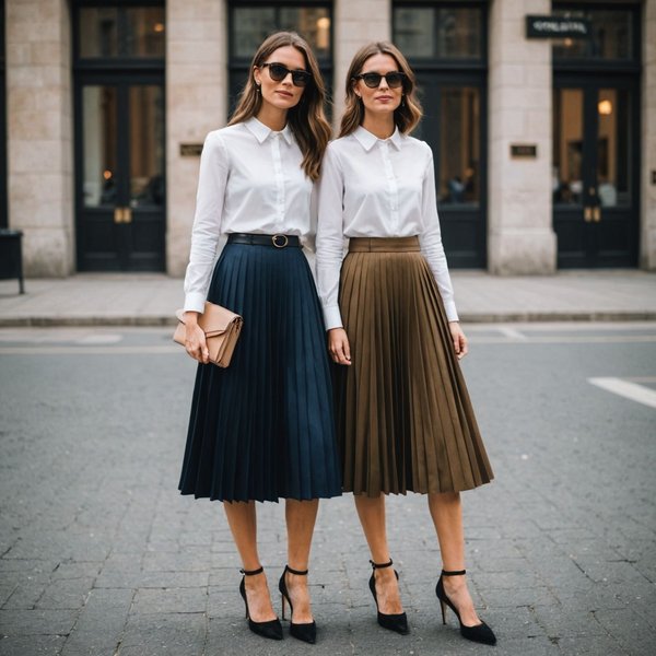 Comment porter des jupes à plis pour un look classique mais moderne?